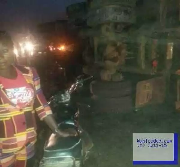 SHOCKER!!! Tipper Driver Disappears From Accident Scene In Abuja (See Photo)